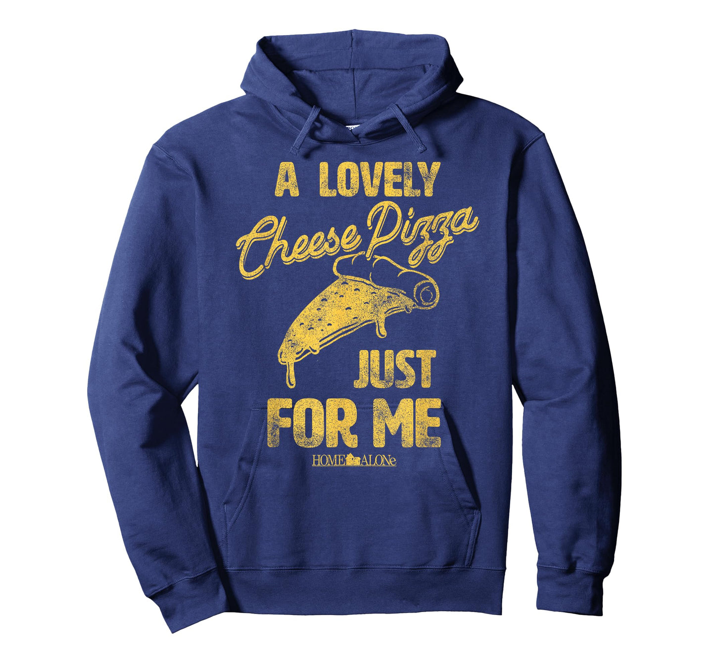 Home Alone A Lovely Cheese Pizza Just 4 Me Distressed Style T-Shirt