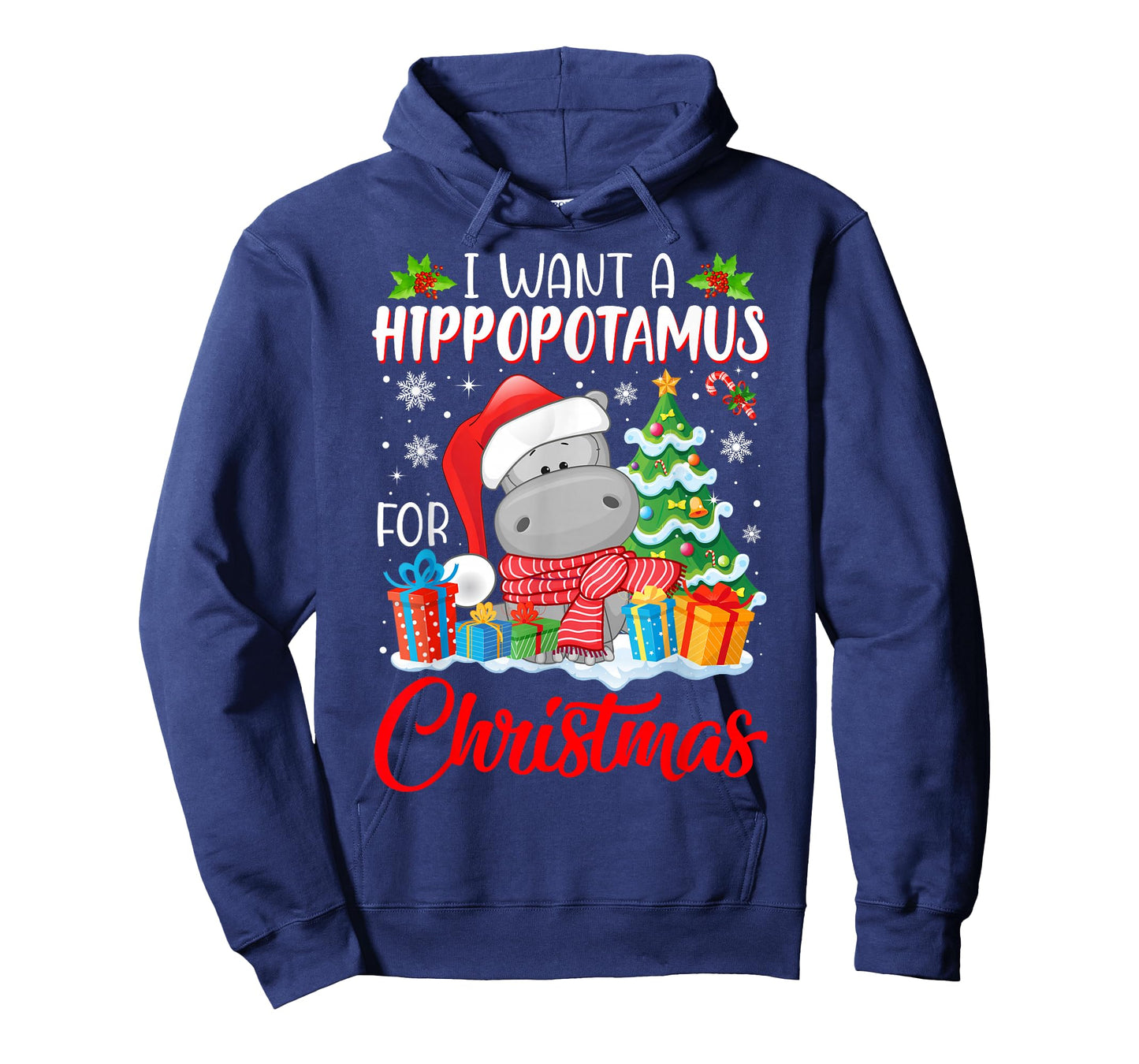 I Want A Hippopotamus For Christmas Xmas Hippo for Kid Women T-Shirt