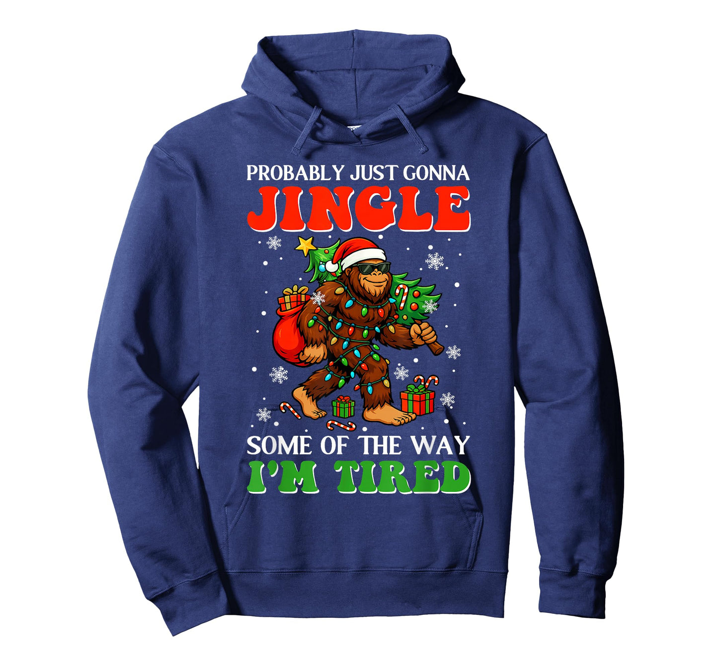 Some of The Way Santa Bigfoot Christmas Tree Xmas Lights T-Shirt