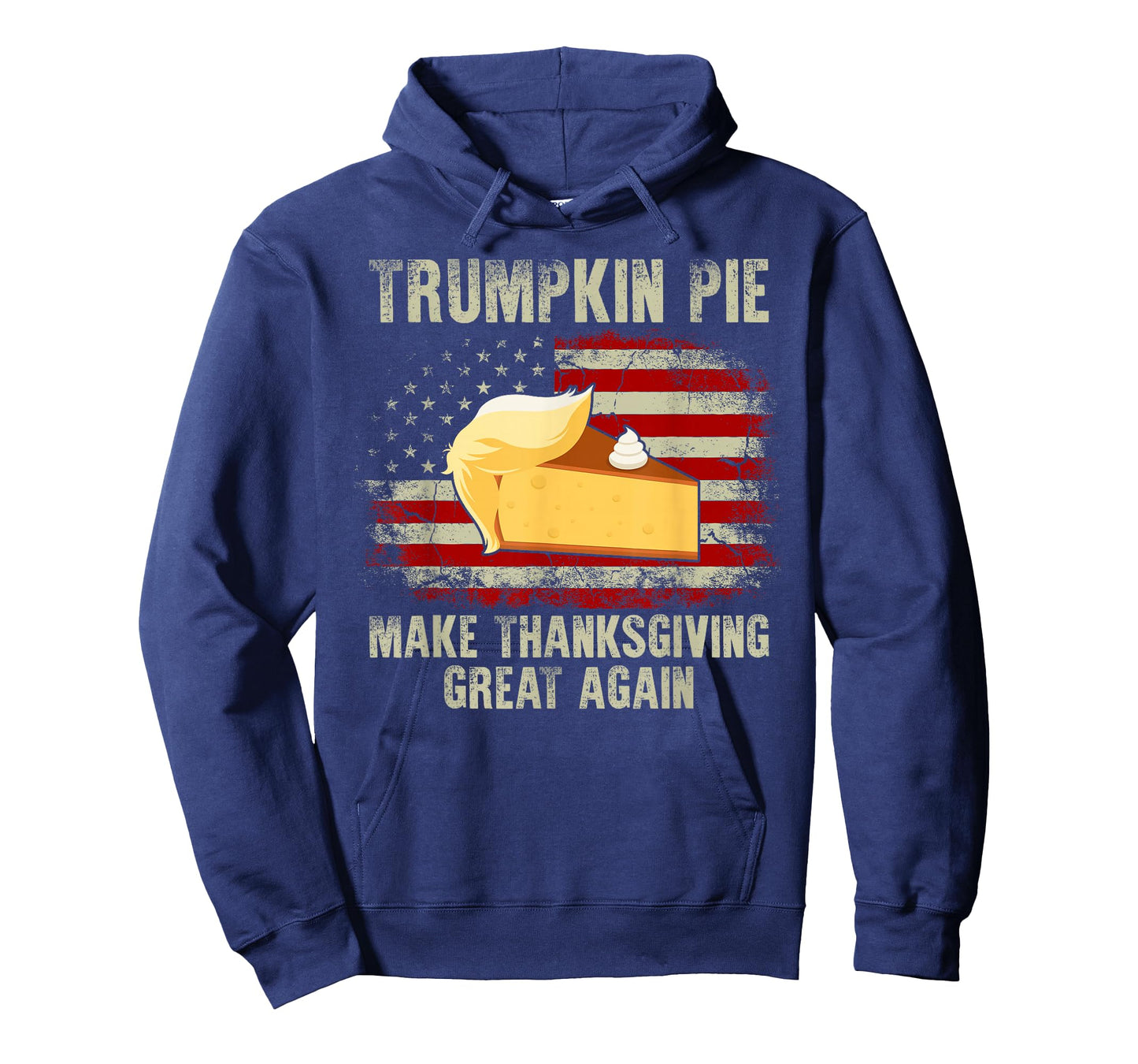 Vintage USA Flag Trumpkin Pie Make Thanksgiving Great Again T-Shirt