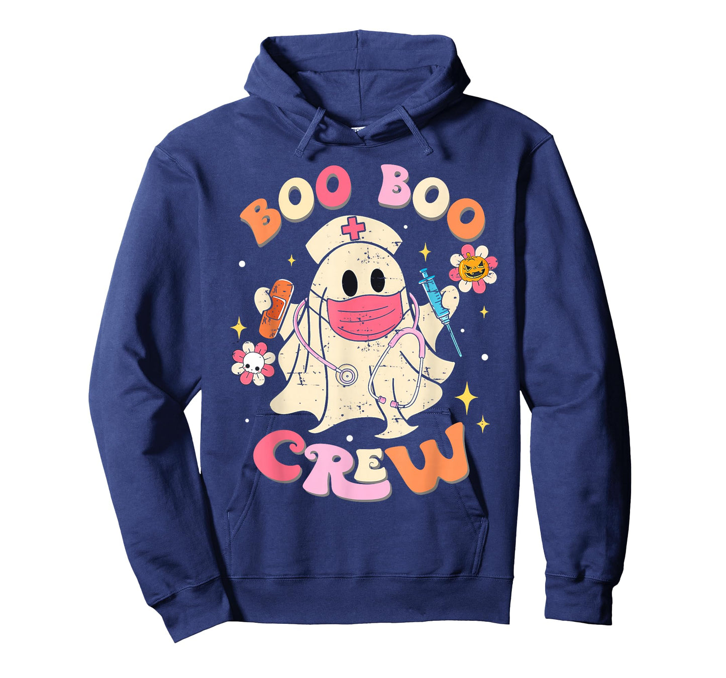 Boo Boo Crew Nurse Shirt Funny Ghost Retro Halloween Nurse T-Shirt