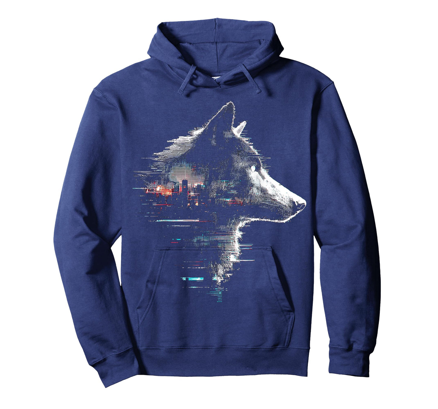 Wolf Face Portrait Abstract Art Animal Lover Motif Wolf T-Shirt