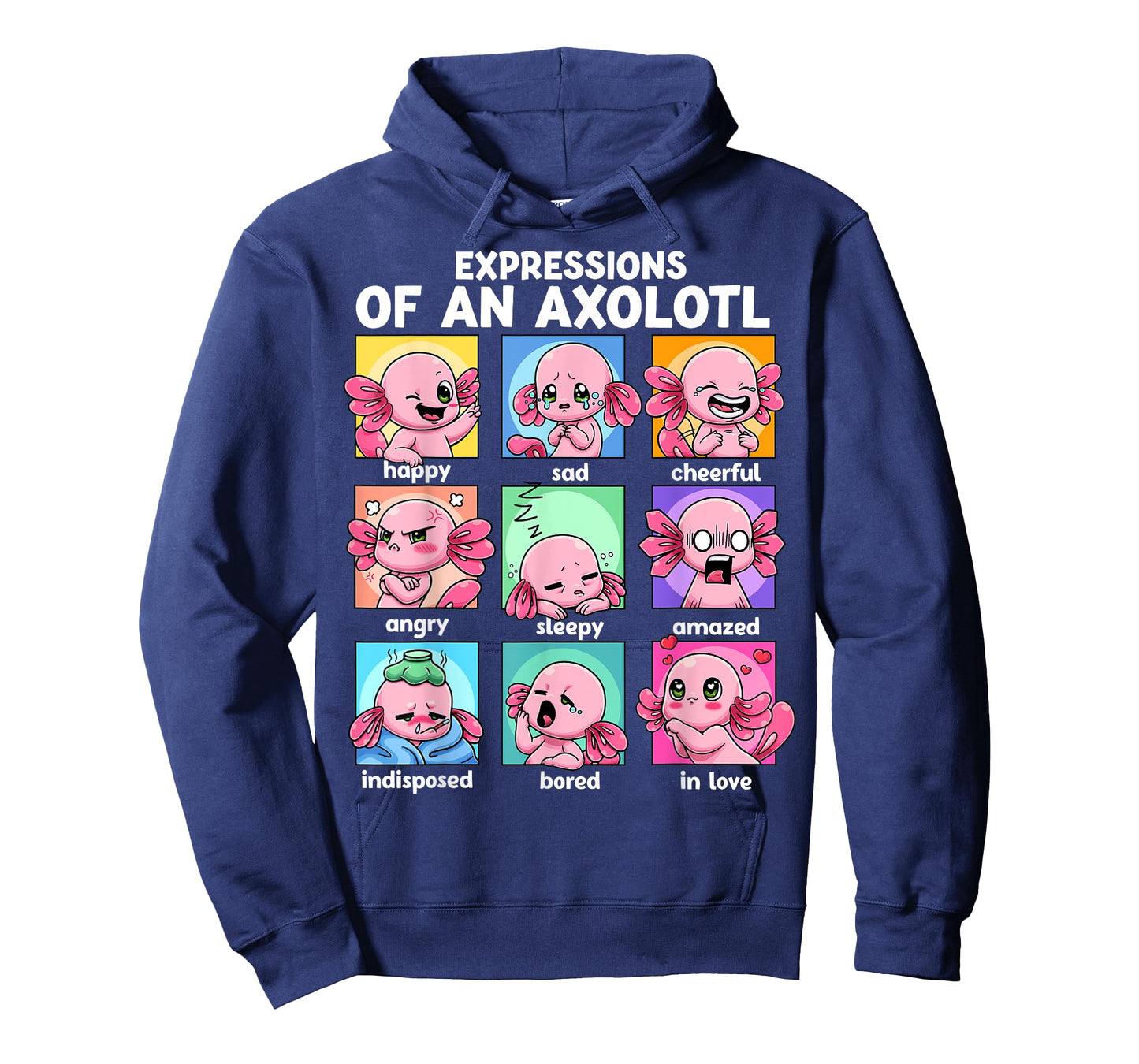 Axolotl Shirt - Kawaii Axolotl Moods Anime Axolotl Costume T-Shirt