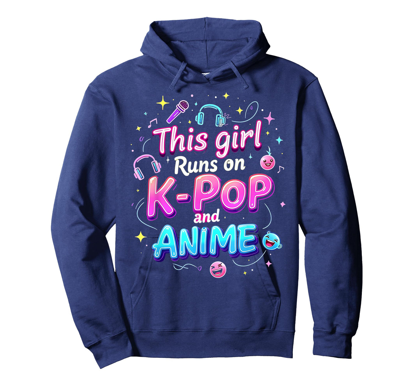 This Girl Runs On K-pop And Anime Cute Fan T-Shirt