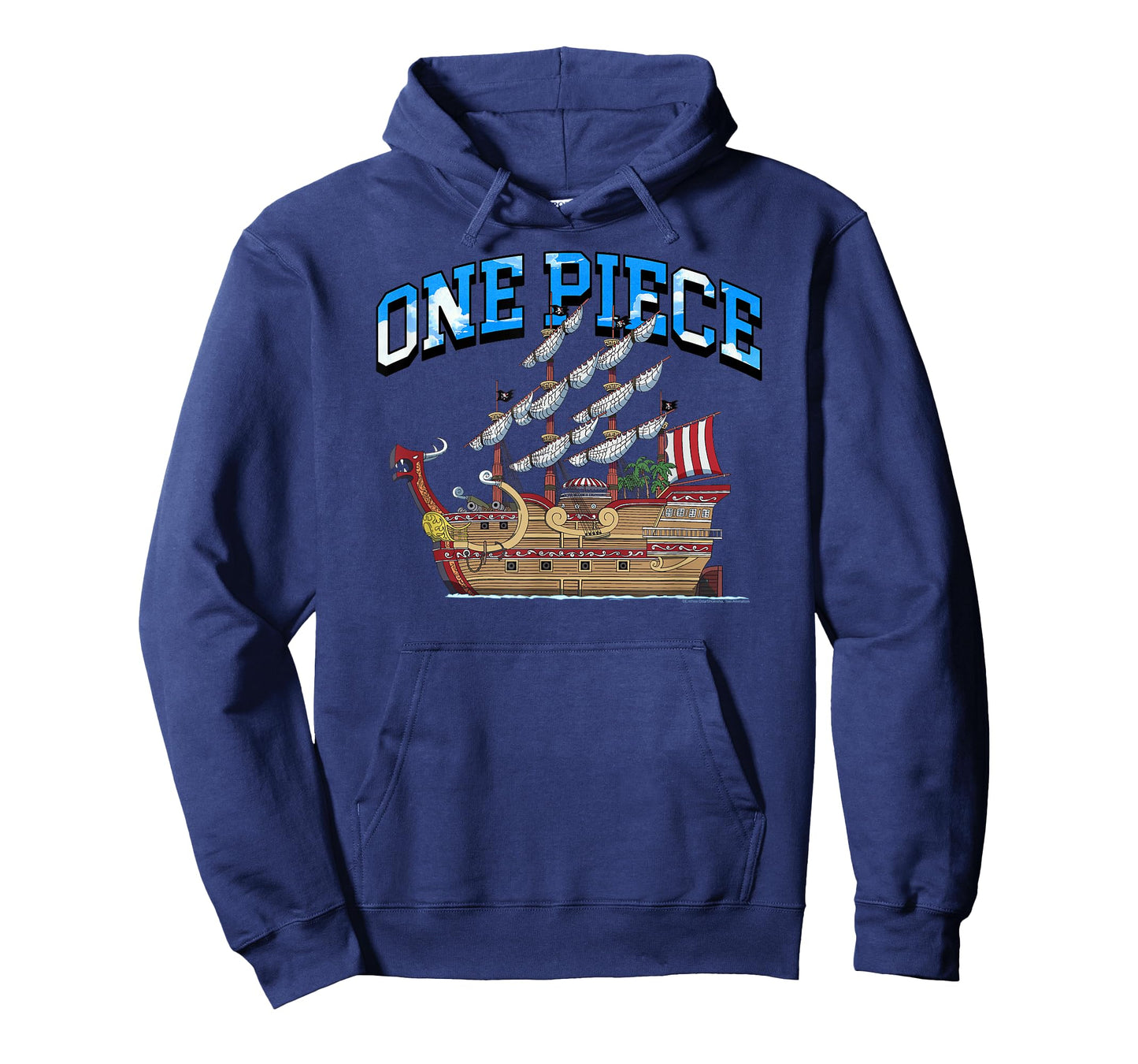 One Piece Anime Collegiate Lettering Ship T-Shirt
