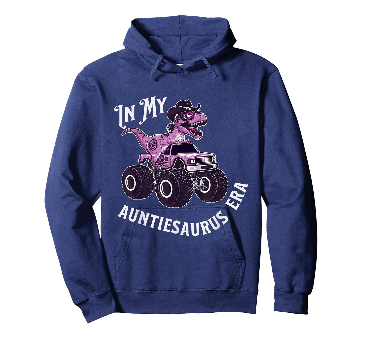 Auntiesaurus TRex Dinosaur Cowgirl Monster Truck Aunt Saurus T-Shirt