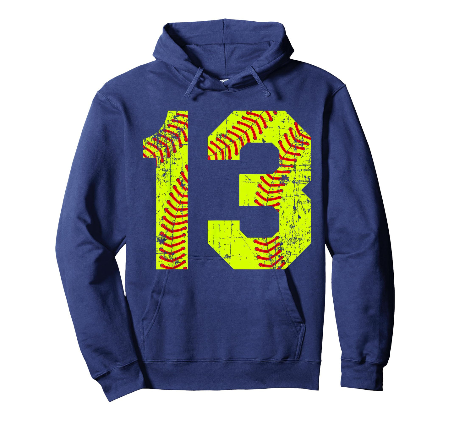 Vintage Softball 13 Jersey Number T-Shirt