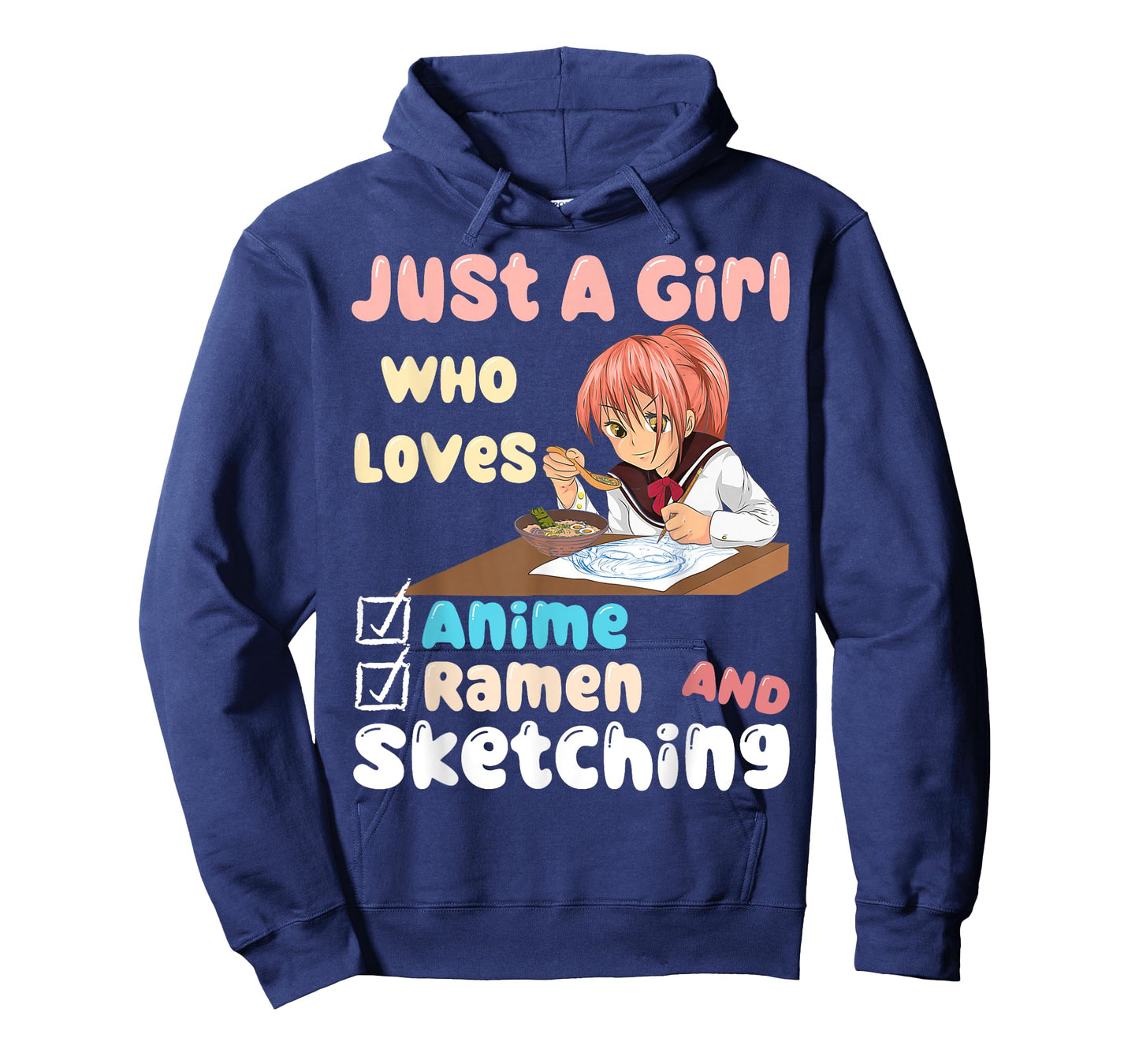 Kawaii Anime Just A Girl Who Loves Anime Ramen and Sketching T-Shirt