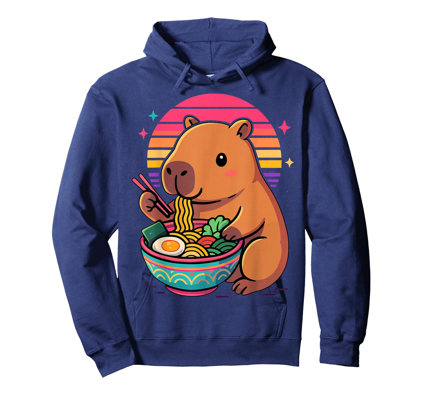 Anime Capybara Eating Ramen T-Shirt