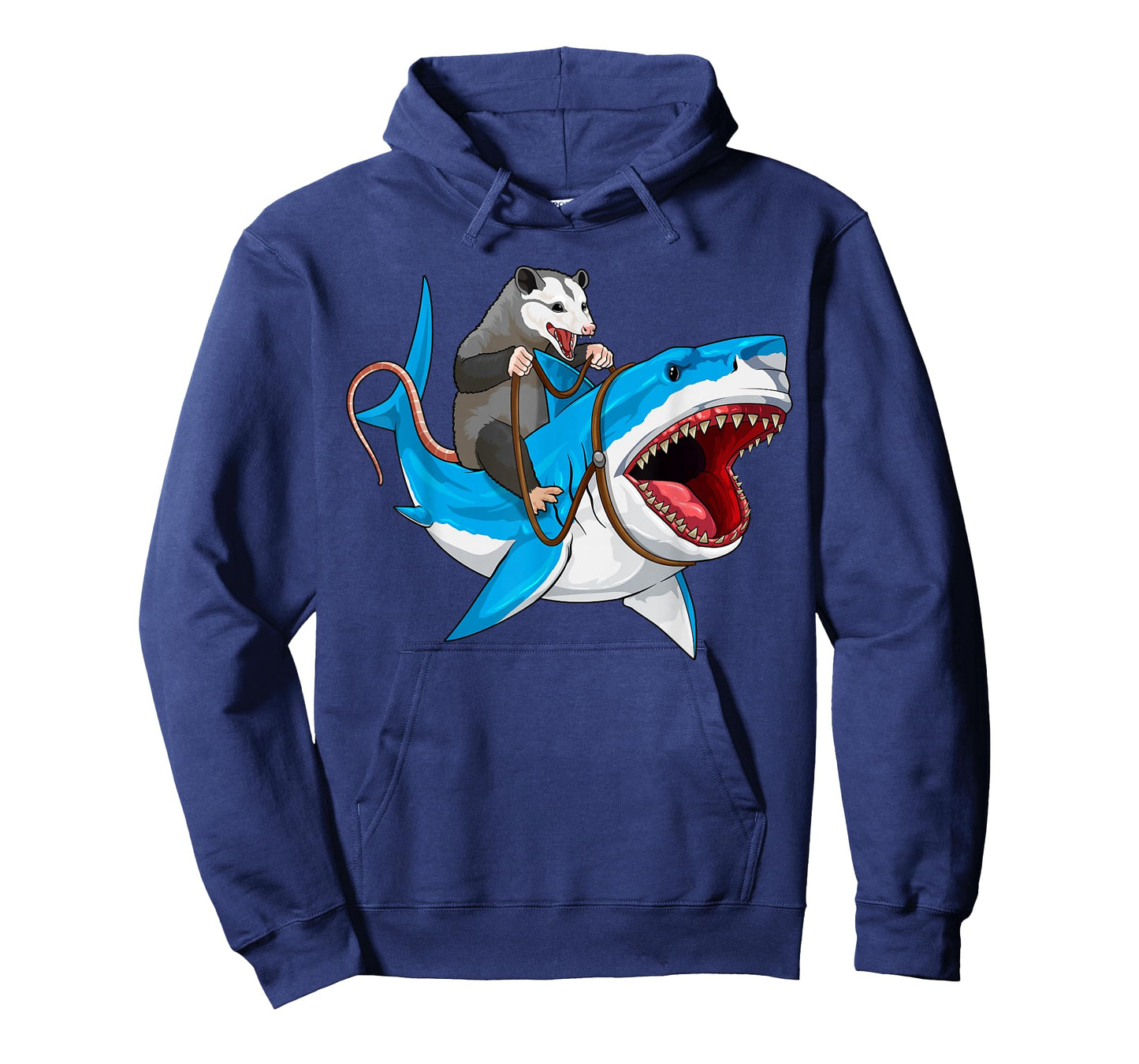Funny Opossum Riding Shark Possum Trash Marsupial Mashup T-Shirt