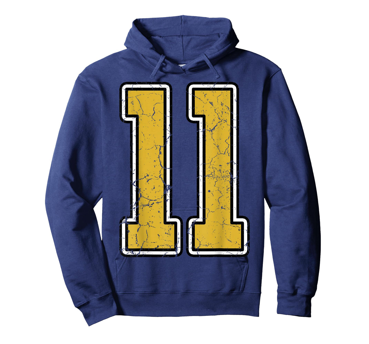 Old Gold Black White Sports Number 11 Jersey Uniform Player T-Shirt