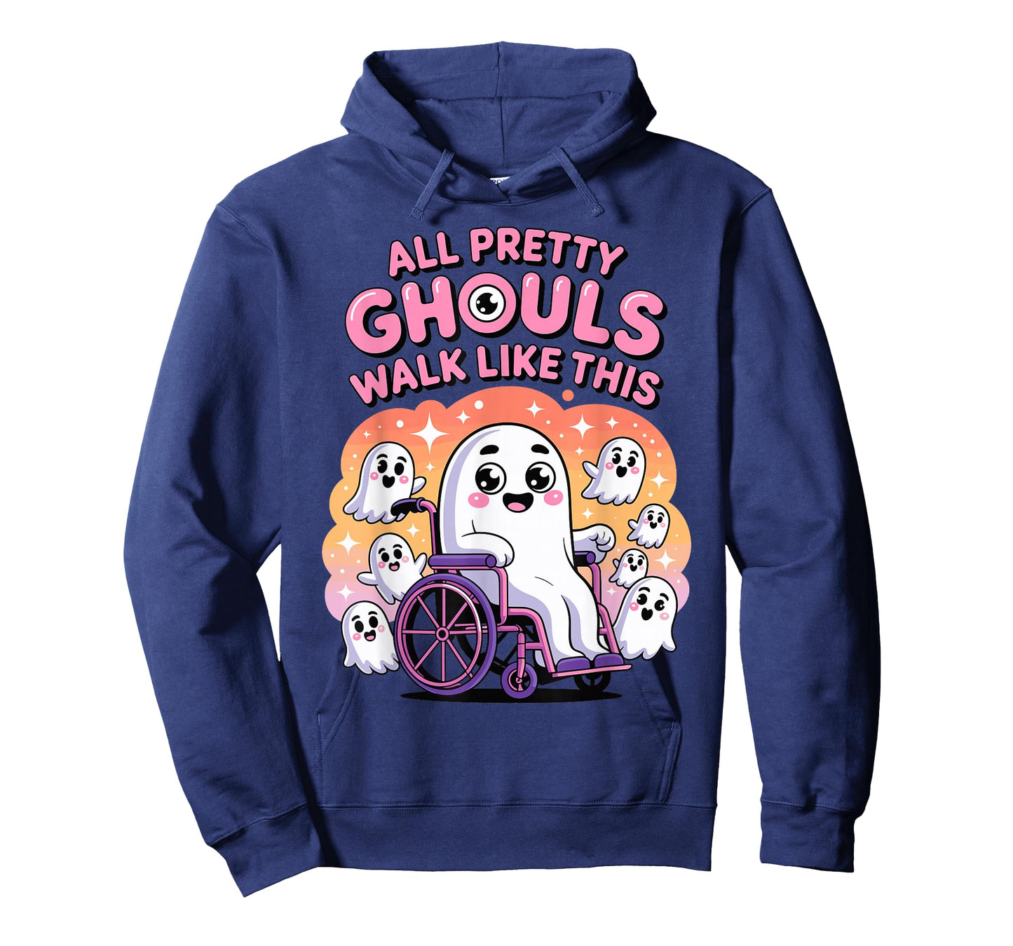Halloween Wheelchair Costume Handicap Joke Ghouls Walk Like T-Shirt