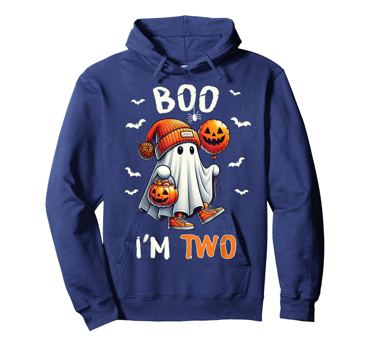 Boo I'm Two Ghost 2nd Birthday Halloween Boy Kids Groovy T-Shirt