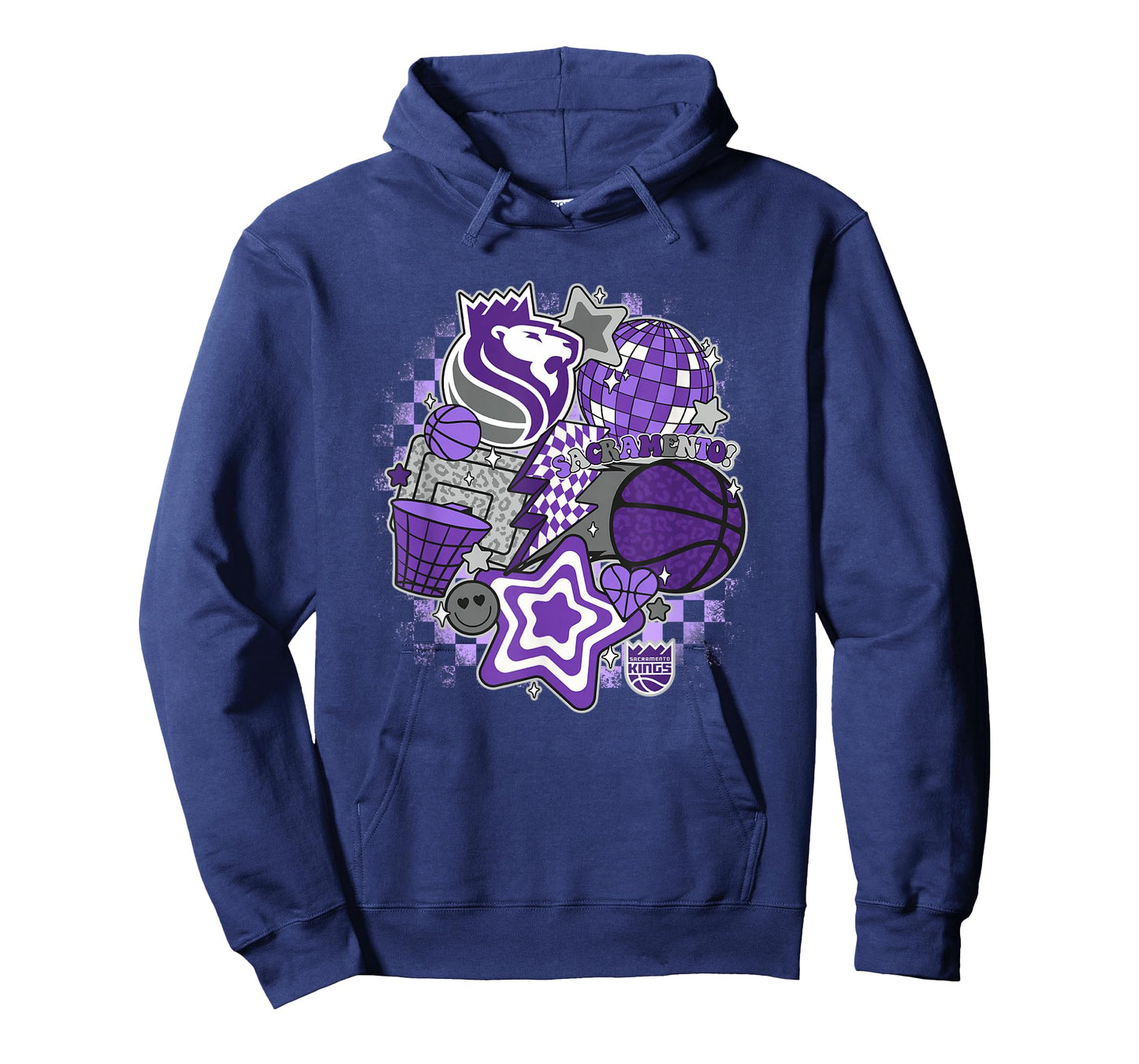 NBA Sacramento Kings Psychedelic Basketball Collage T-Shirt