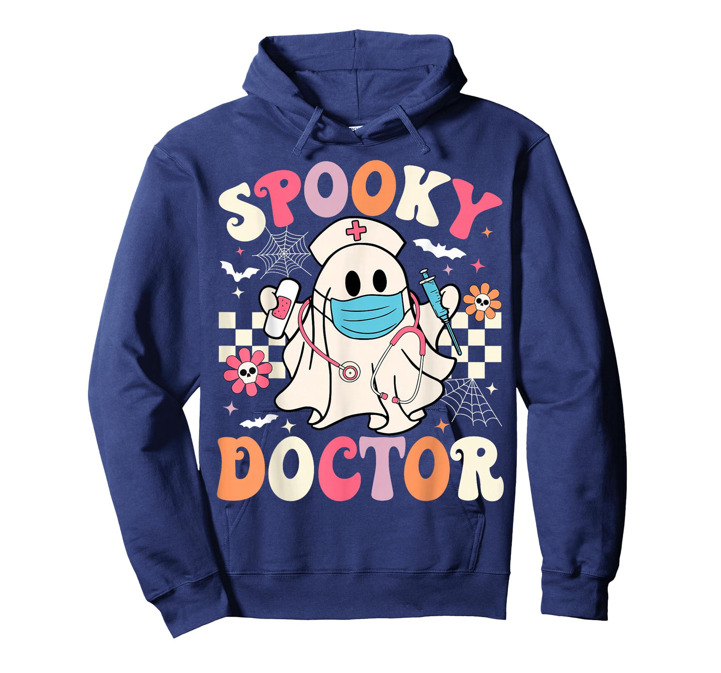 Spooky Doctor Ghost Halloween Cute Groovy Doctor Halloween T-Shirt