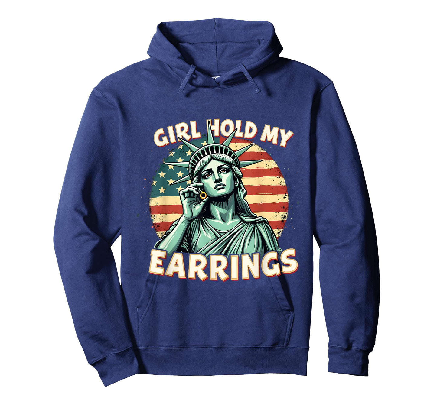 Girl Hold My Earrings Statue of Liberty Sass Design T-Shirt