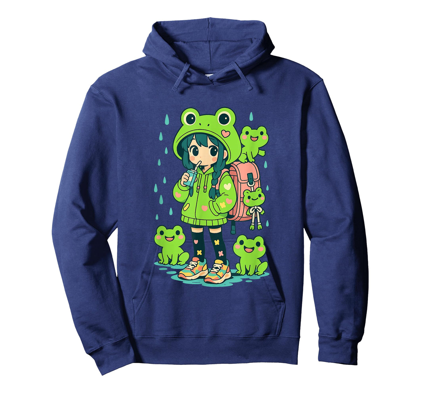 Kawaii Frog Girl | Decora Kei Anime Manga Harajuku Frogcore T-Shirt