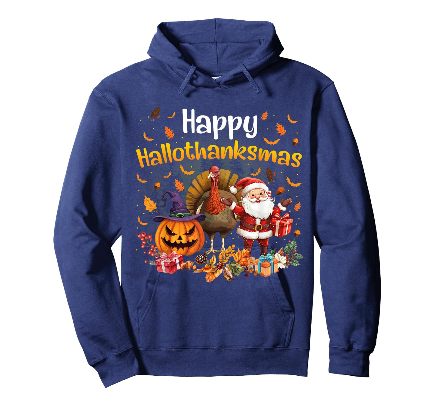 Happy HalloThanksMas Shirt Funny Halloween Thanksgiving Xmas T-Shirt