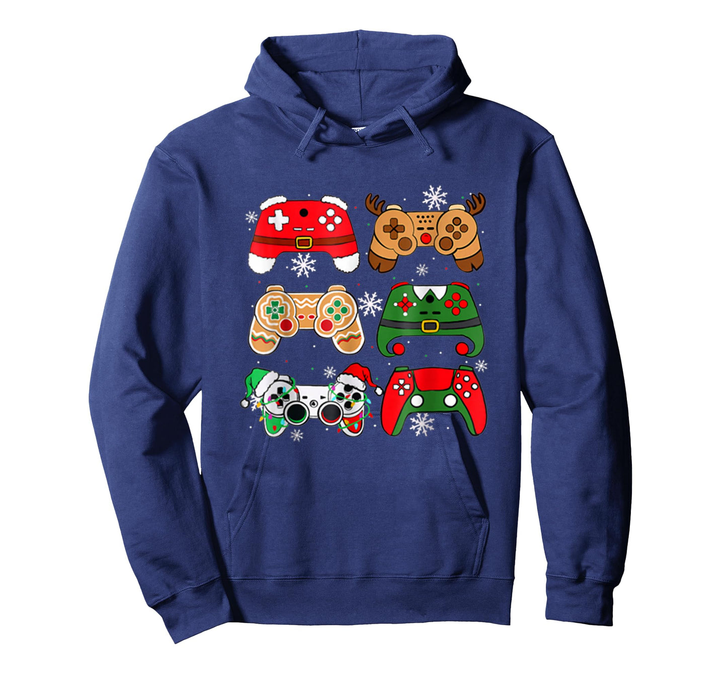 Boys Christmas Shirt Santa Elf Gaming Controllers Gamer Xmas T-Shirt