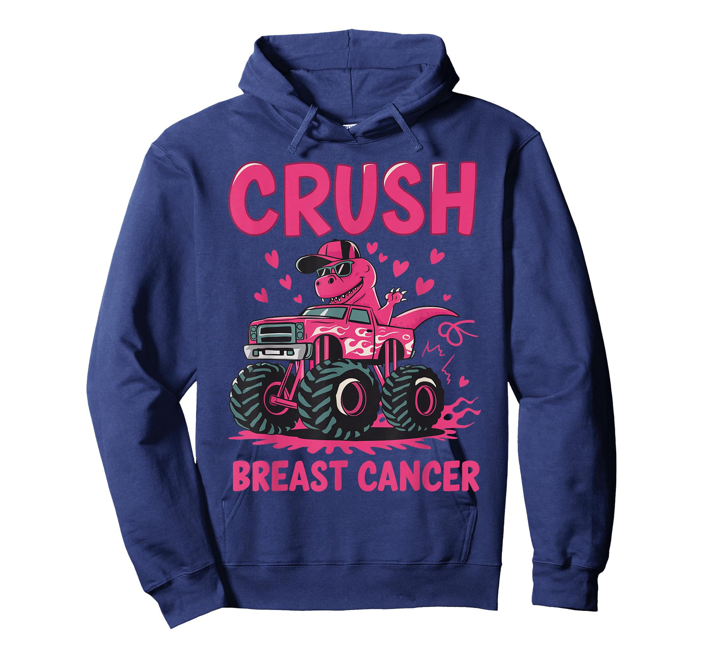 Crush Breast Cancer Awareness Monster Truck Pink Toddler Boy T-Shirt