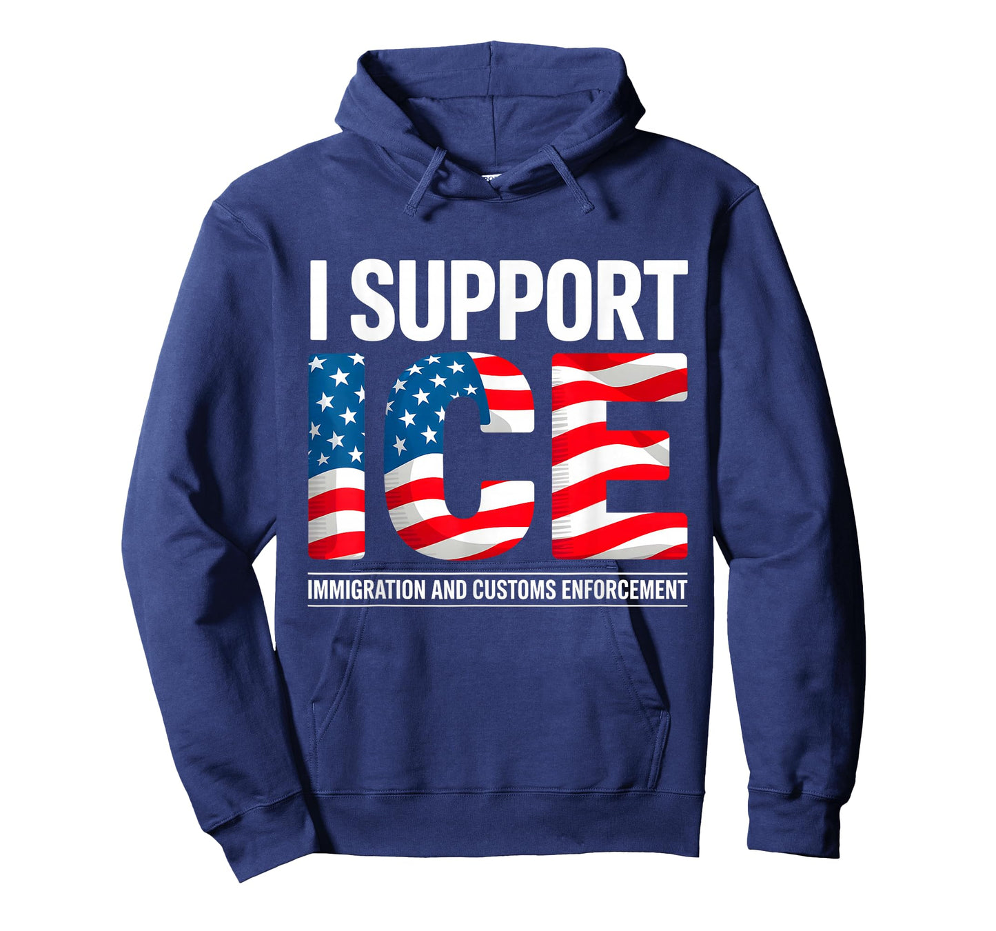 Support ICE American Flag Border Patrol Immigration Officers T-Shirt