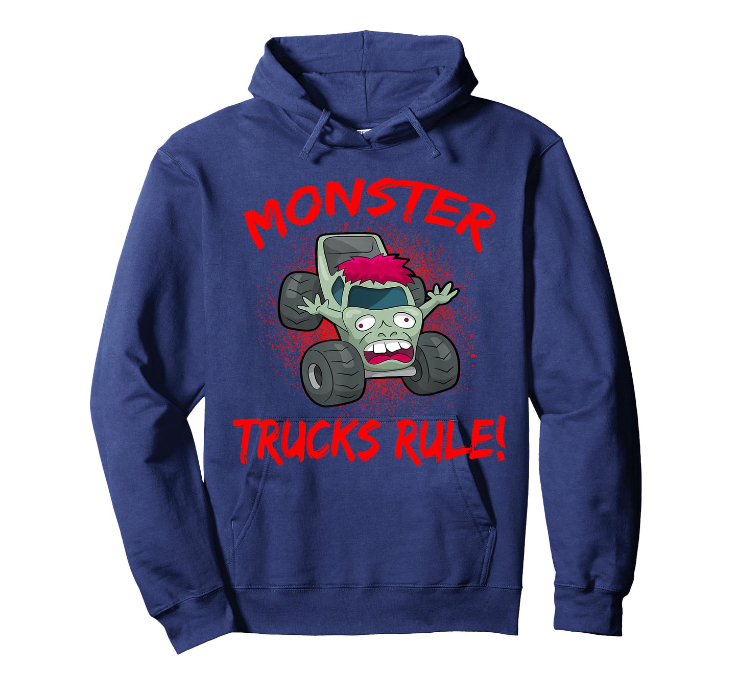 Zombie Cartoon Monster Trucks Rule Big Size Car SUV T-Shirt