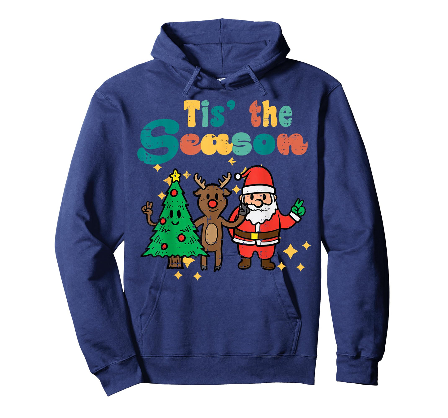 Tis The Season Retro Groovy Christmas Xmas Men Women Kids T-Shirt