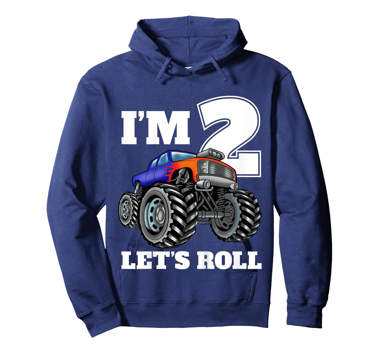 Kids Monster Truck 2nd Birthday Boy 2 Two Year Old T-Shirt