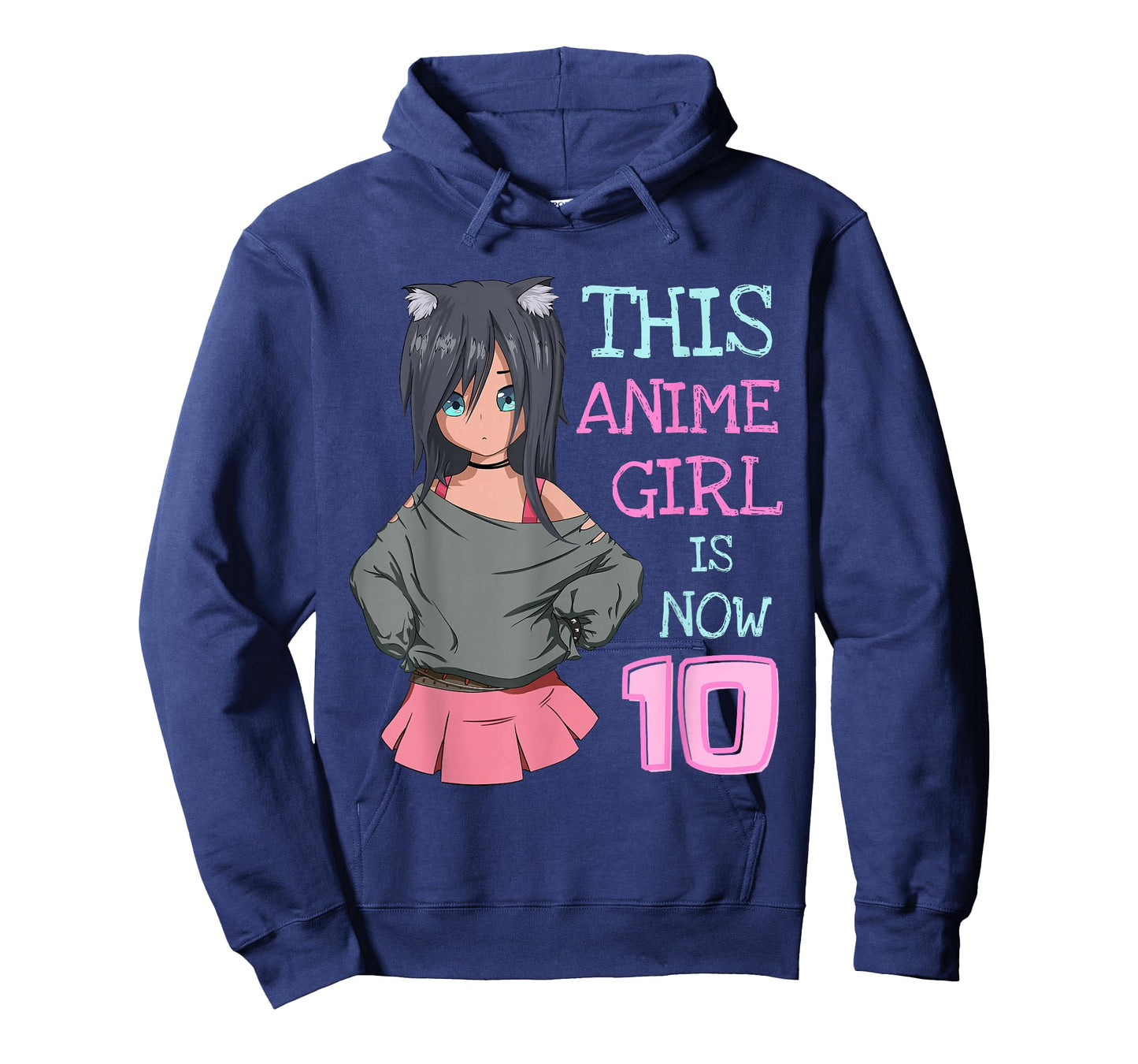 This Anime Girl is Now 10 Years Old Birthday Girl Kawaii T-Shirt