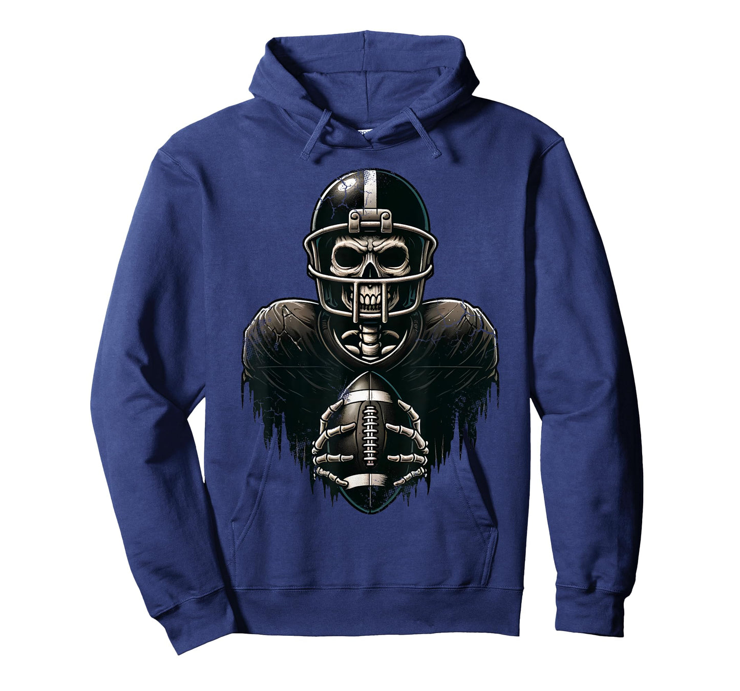 Halloween Skeleton Football Player Spooky Sports Graphic T-Shirt
