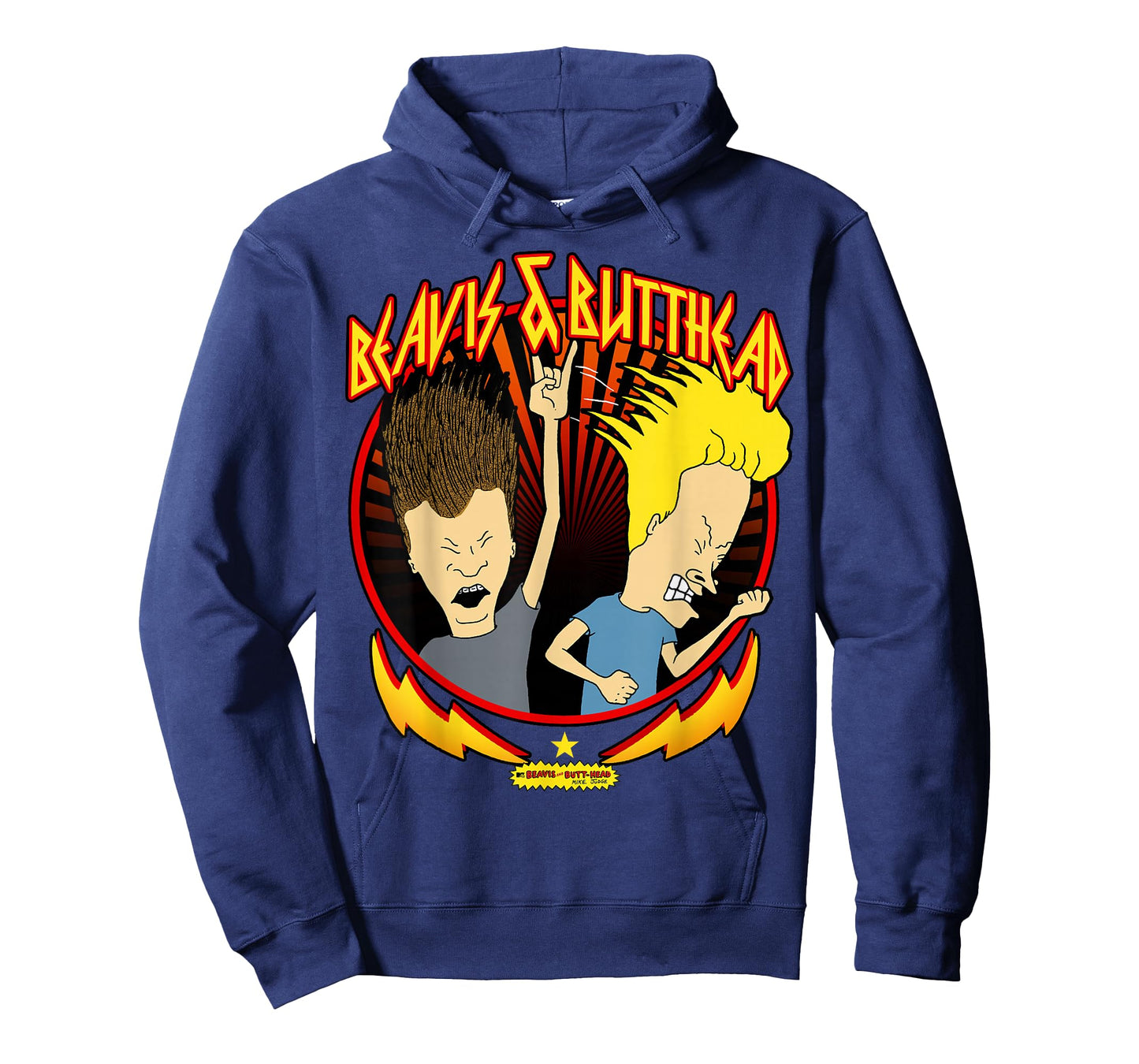 Beavis and Butt-Head Metal Colors Rock Out Graphic T-Shirt