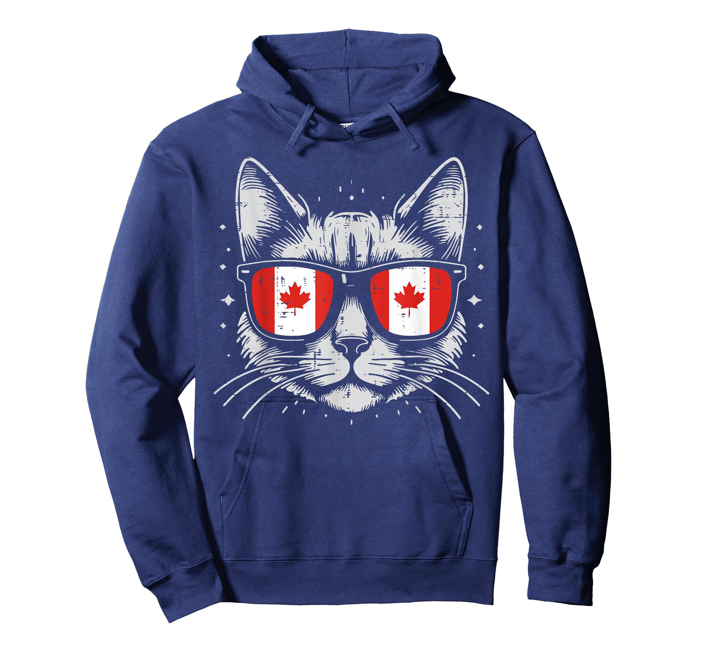 Cat Face Canada Flag Sunglasses Patriot Women Girls Kids Men T-Shirt