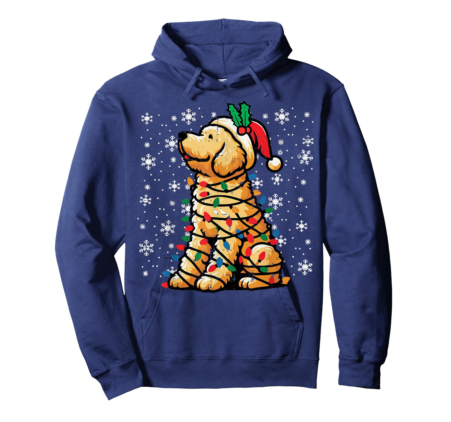 Christmas Dog Goldendoodle Santa Cute Xmas Men Women Kids T-Shirt