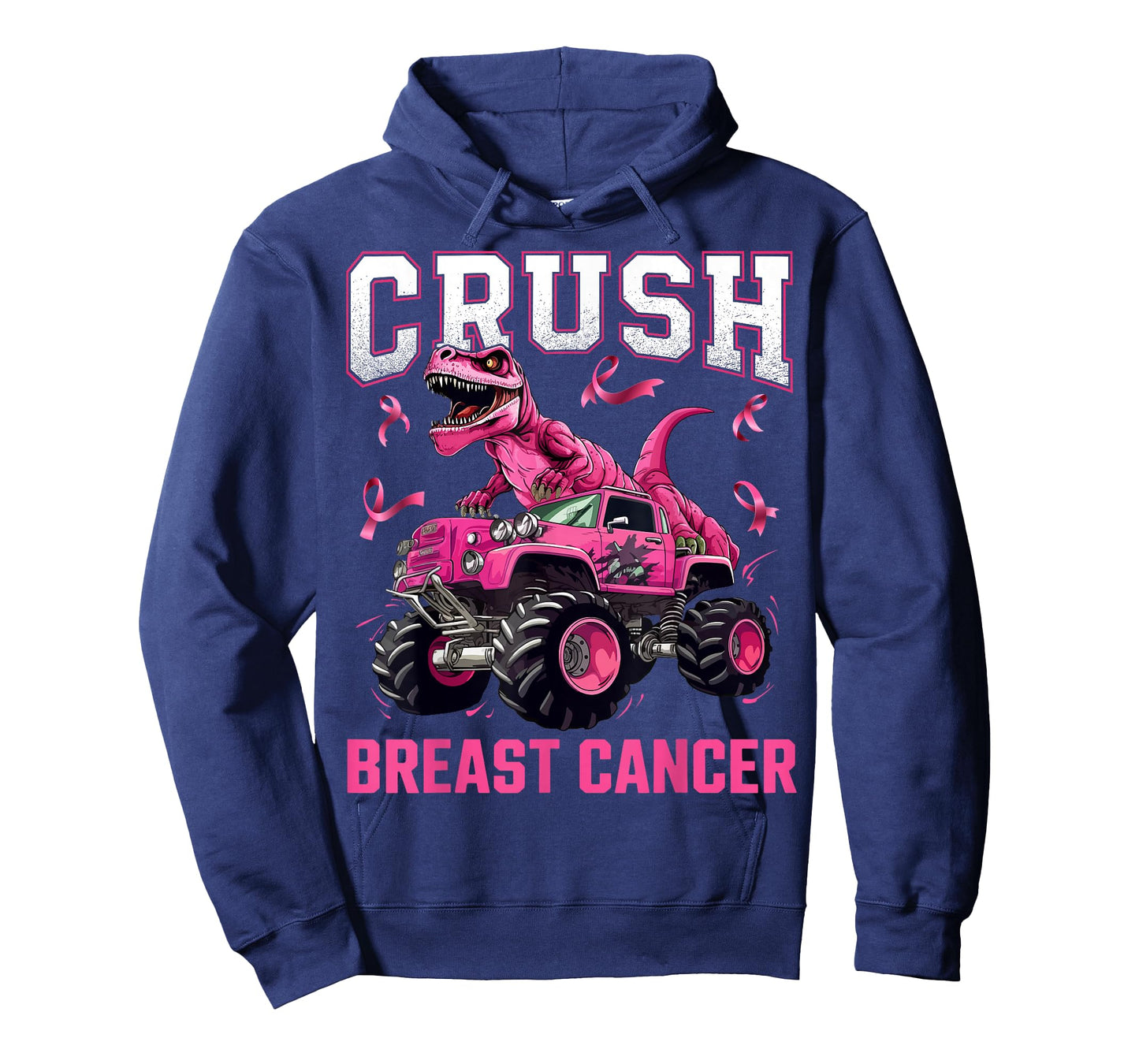 Crush Breast Cancer Awareness Monster Truck Toddler Boy Kid T-Shirt