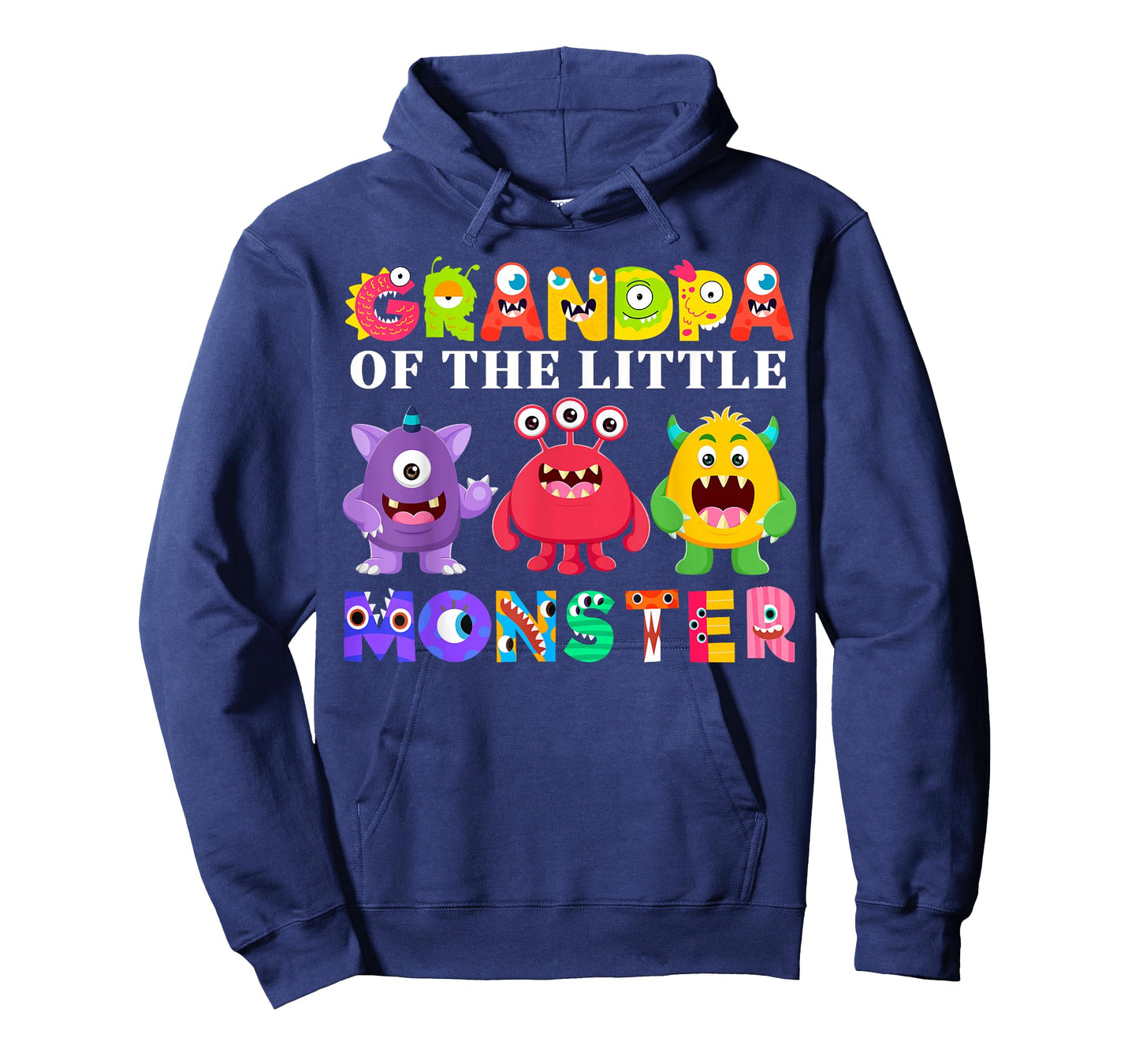 Grandpa Of The Little Monster Birthday Party Family Monster T-Shirt