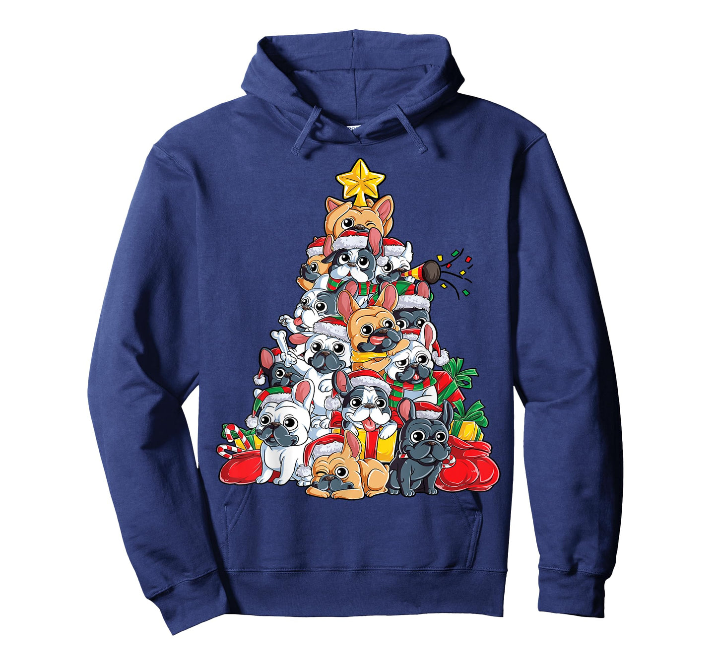 French Bulldog Christmas Tree Dog Santa Xmas Boys Dogmas T-Shirt