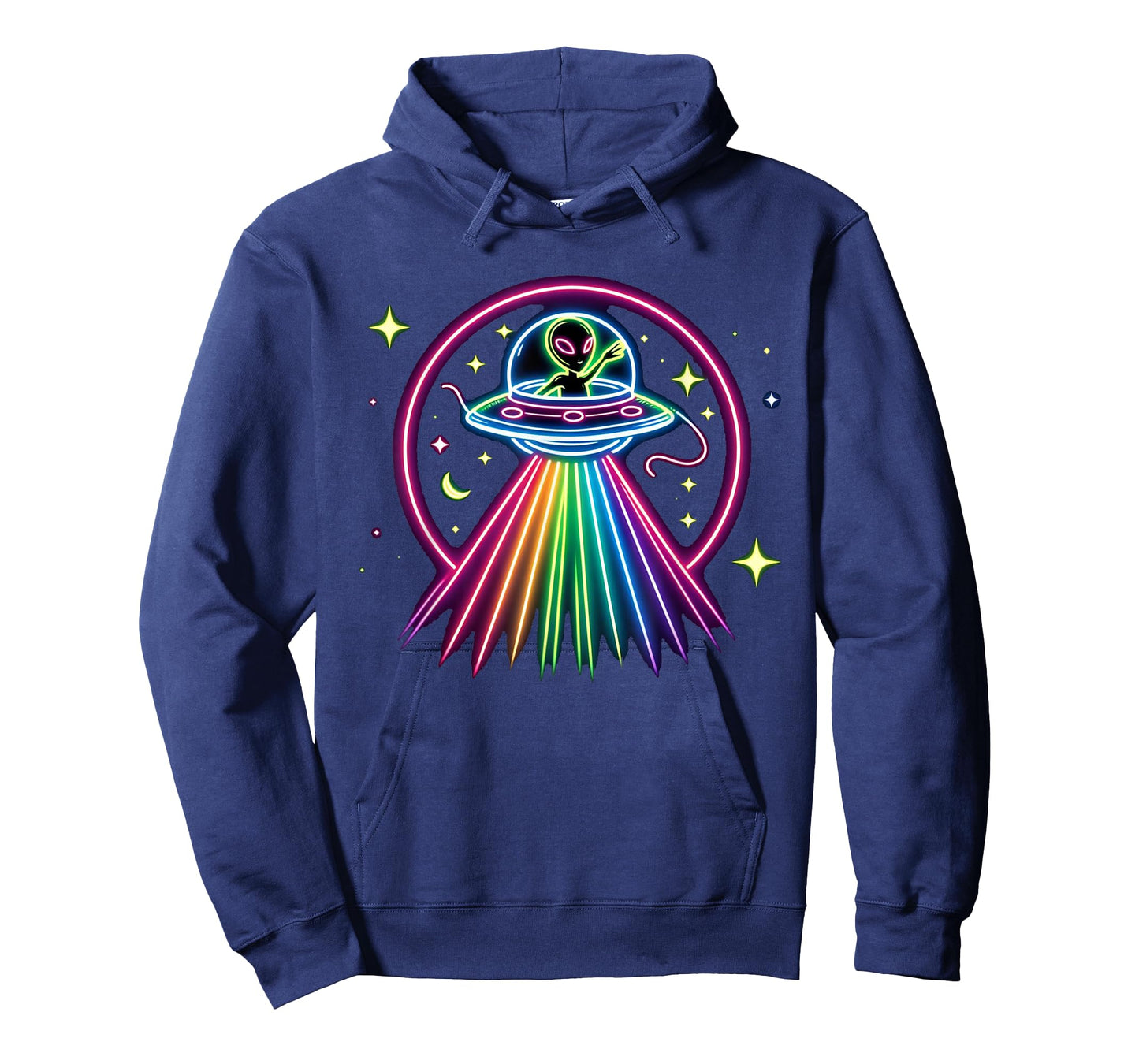 Space Alien UFO Neon Lights Rave Alien Lovers T-Shirt