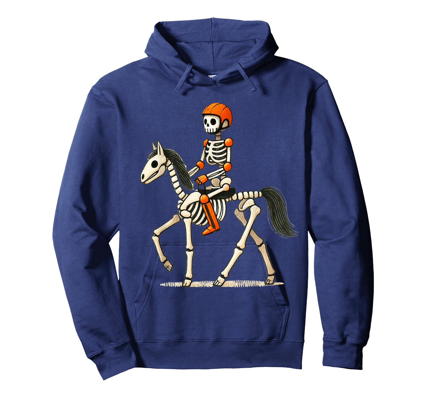 Funny Skeleton Horse Riding Halloween Costume Men Women T-Shirt