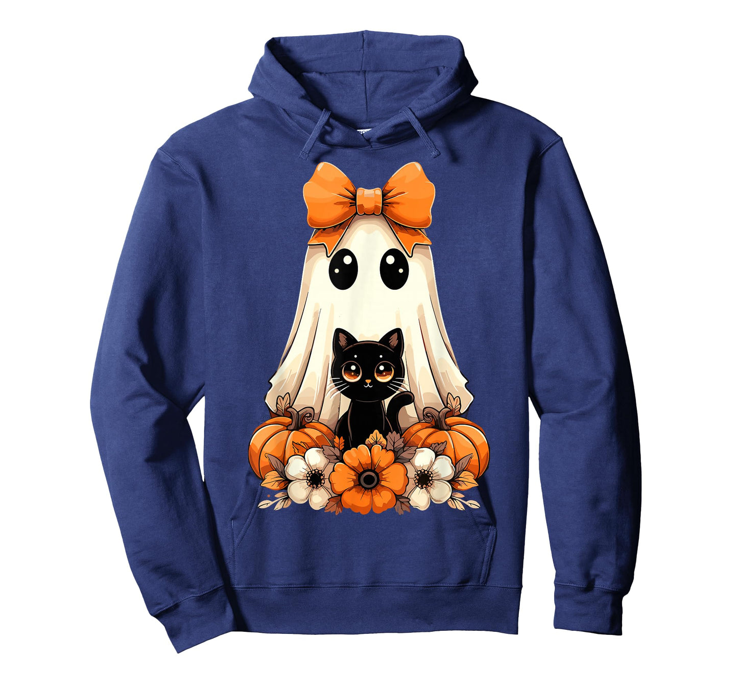Halloween Ghost Black Cat Groovy T-Shirt