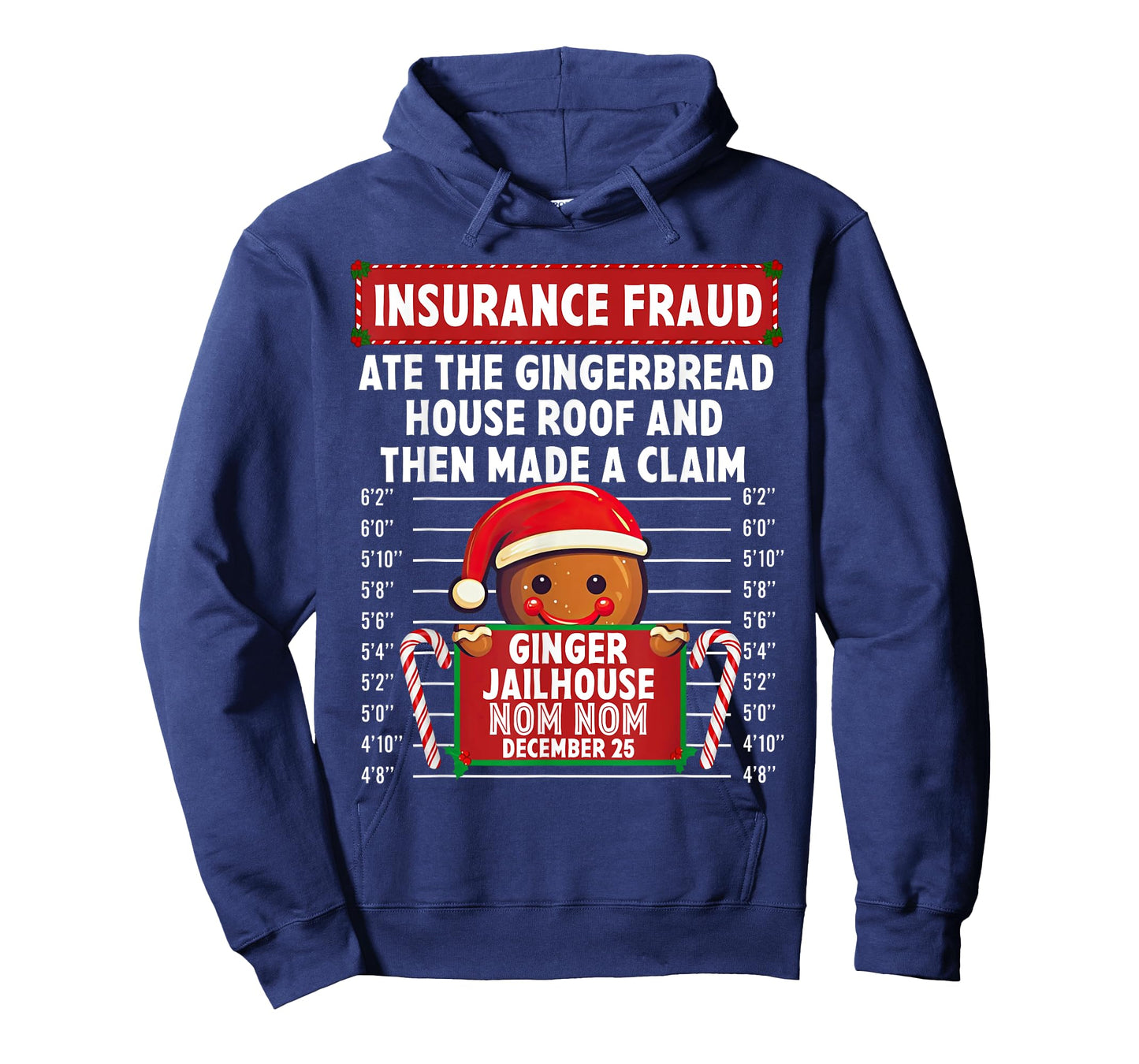 Insurance Fraud Ginger Jailhouse Christmas Xmas Gingerbread T-Shirt