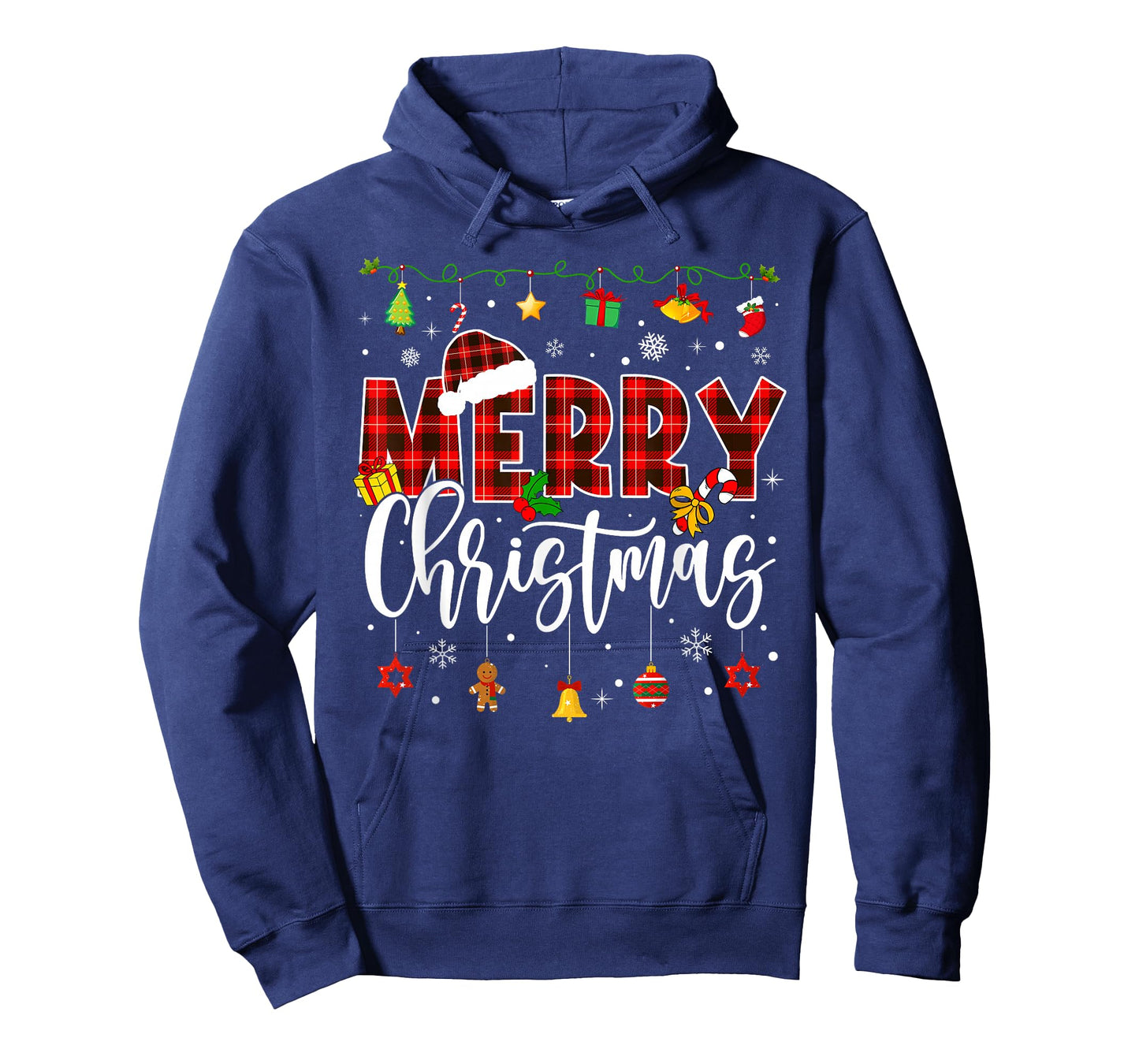 Family Matching Pajamas Merry Christmas 2025 Plaid Men Women T-Shirt