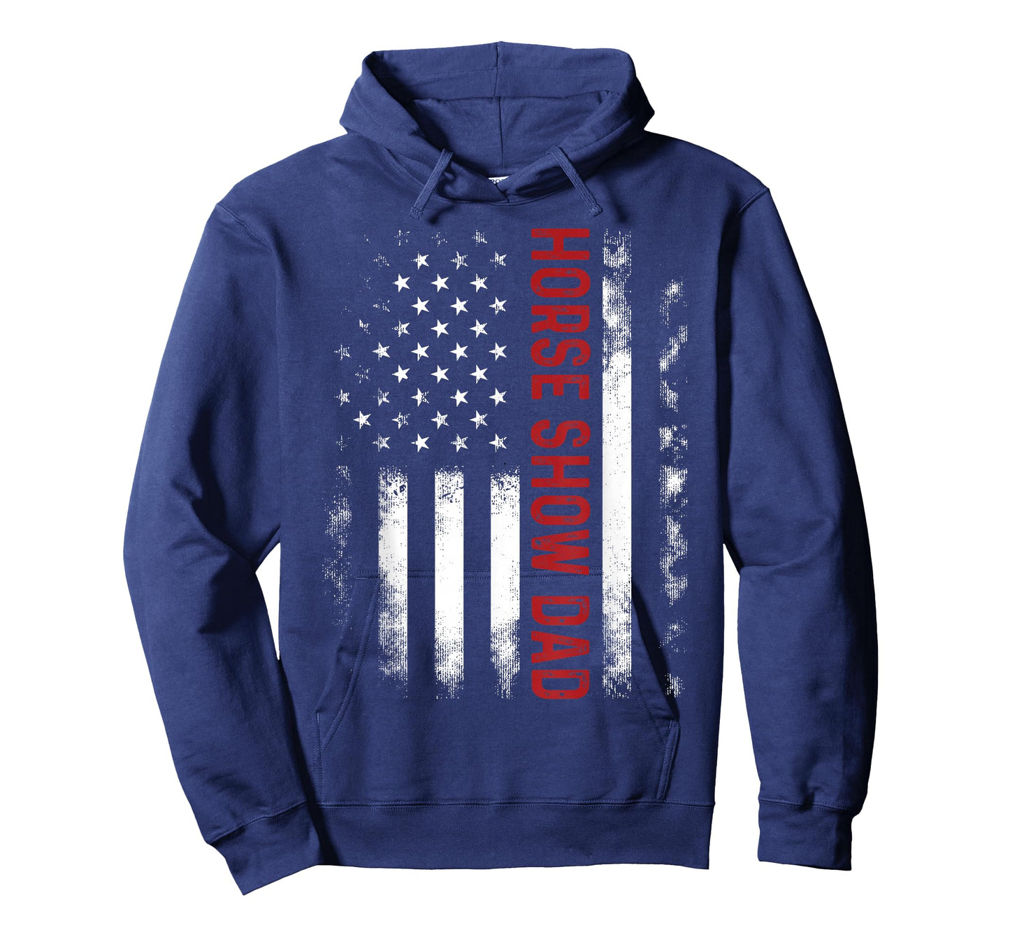 Funny Horse Show Dad America US Flag Patriot - Vintage T-Shirt