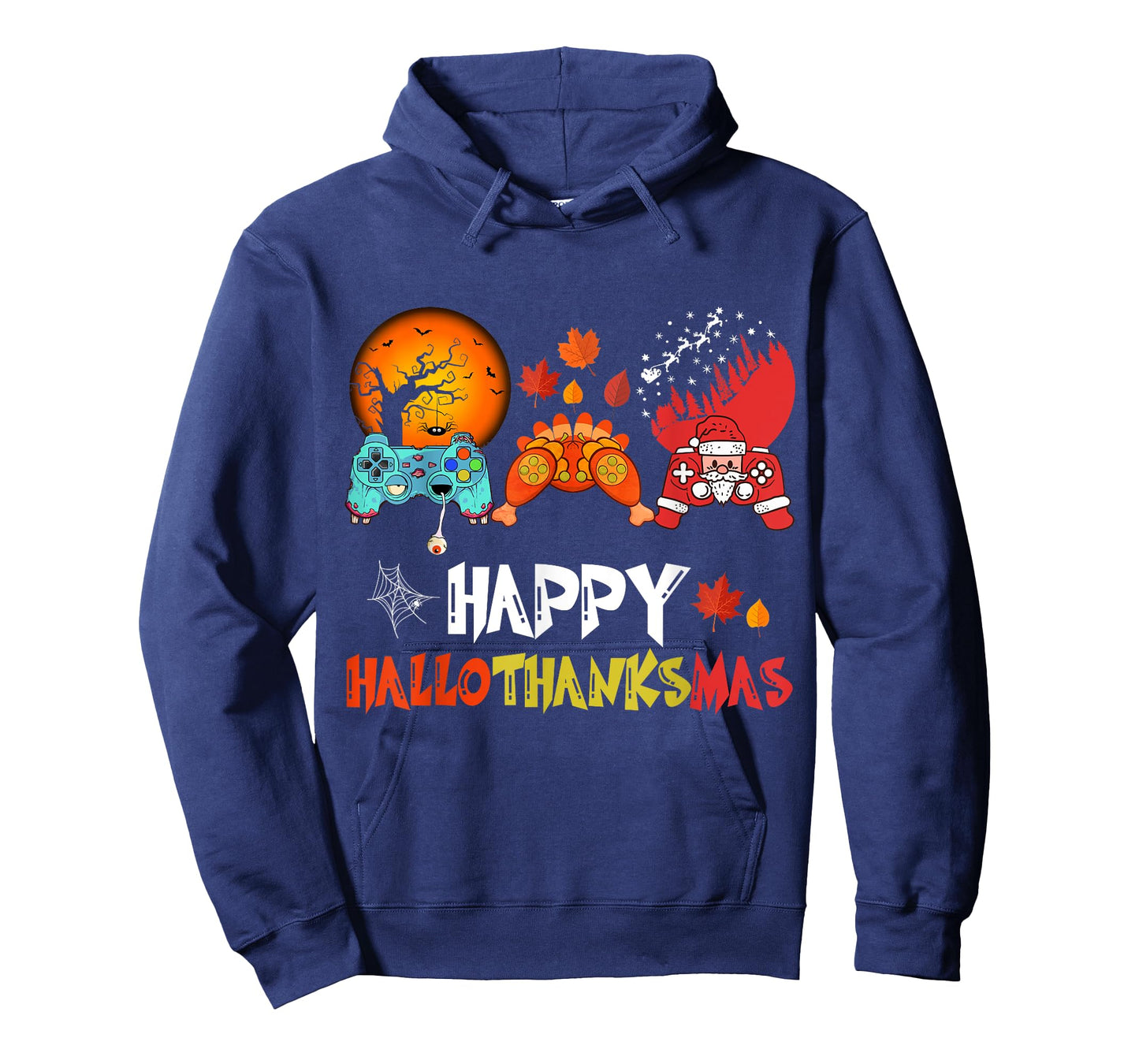 Halloween Thanksgiving Xmas Happy HalloThanksMas Video Game T-Shirt
