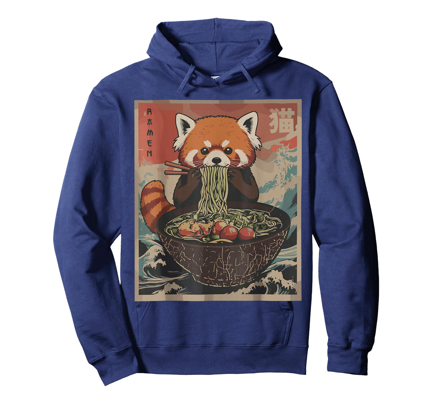 Ramen Japanese Graphic Tees Red Panda Anime Shirts for Men T-Shirt