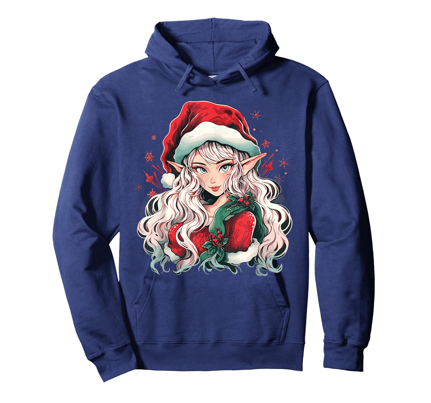 Christmas Elf Beautiful Anime Girl Cute Waifu Manga Graphic T-Shirt