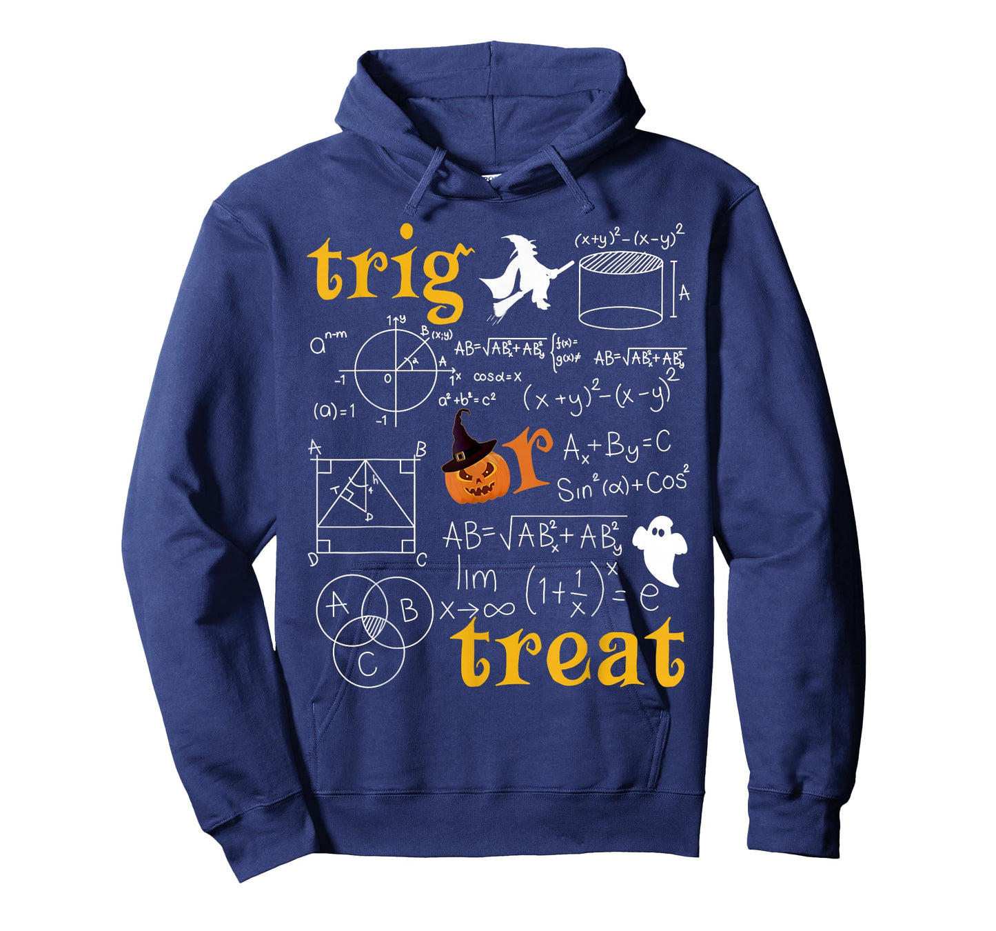 Trig Or Treat Pumpkin Witch Math Teacher Halloween Costume T-Shirt