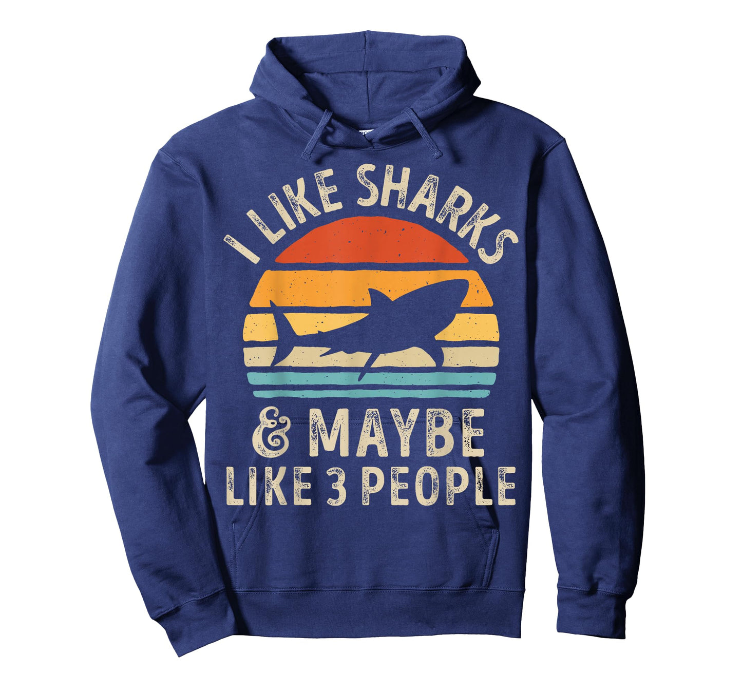I Like Sharks and Maybe 3 People Shark Lover Retro Vintage T-Shirt