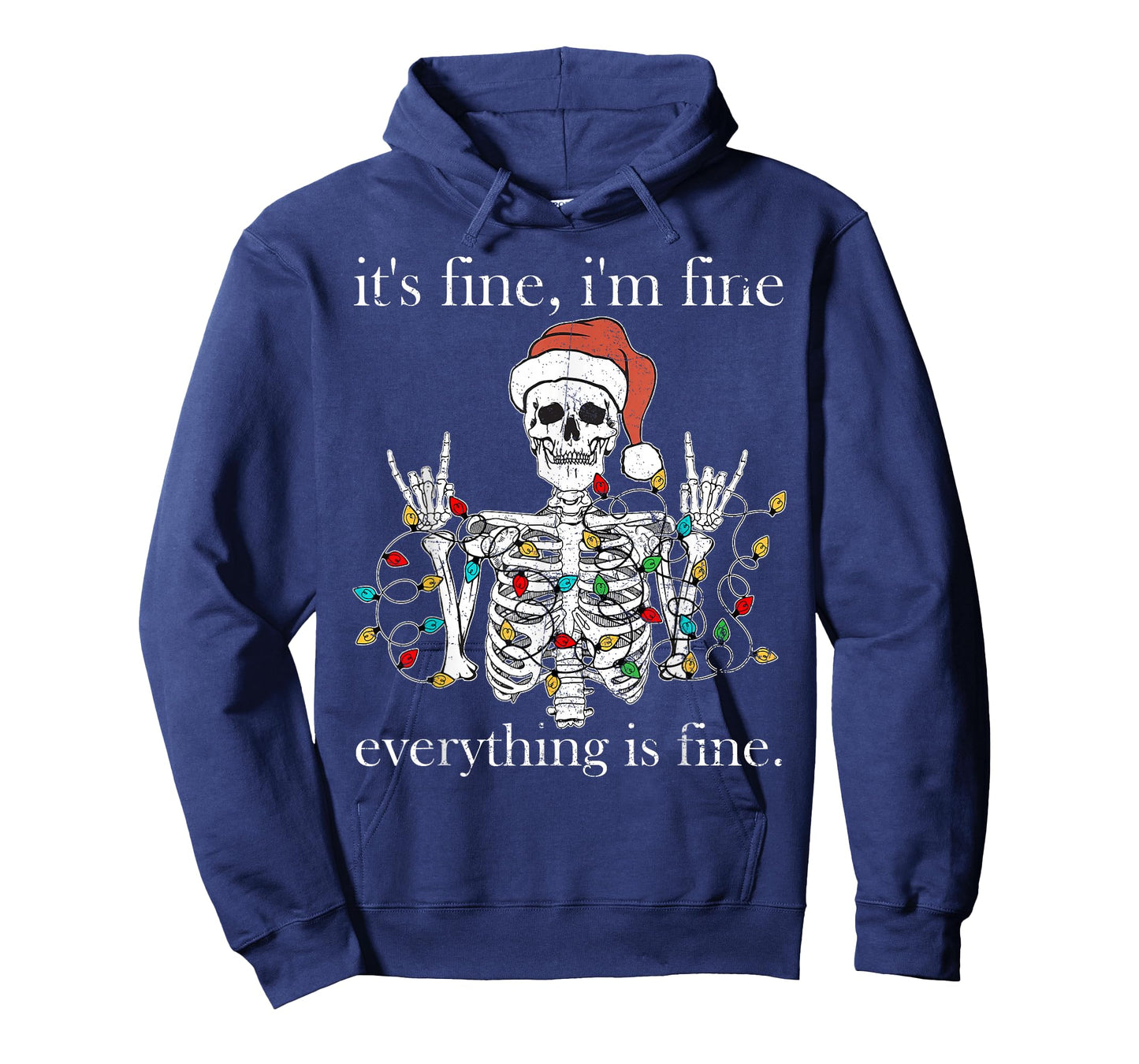 It's Fine I'm Fine Everything Is Fine Christmas Skeleton T-Shirt