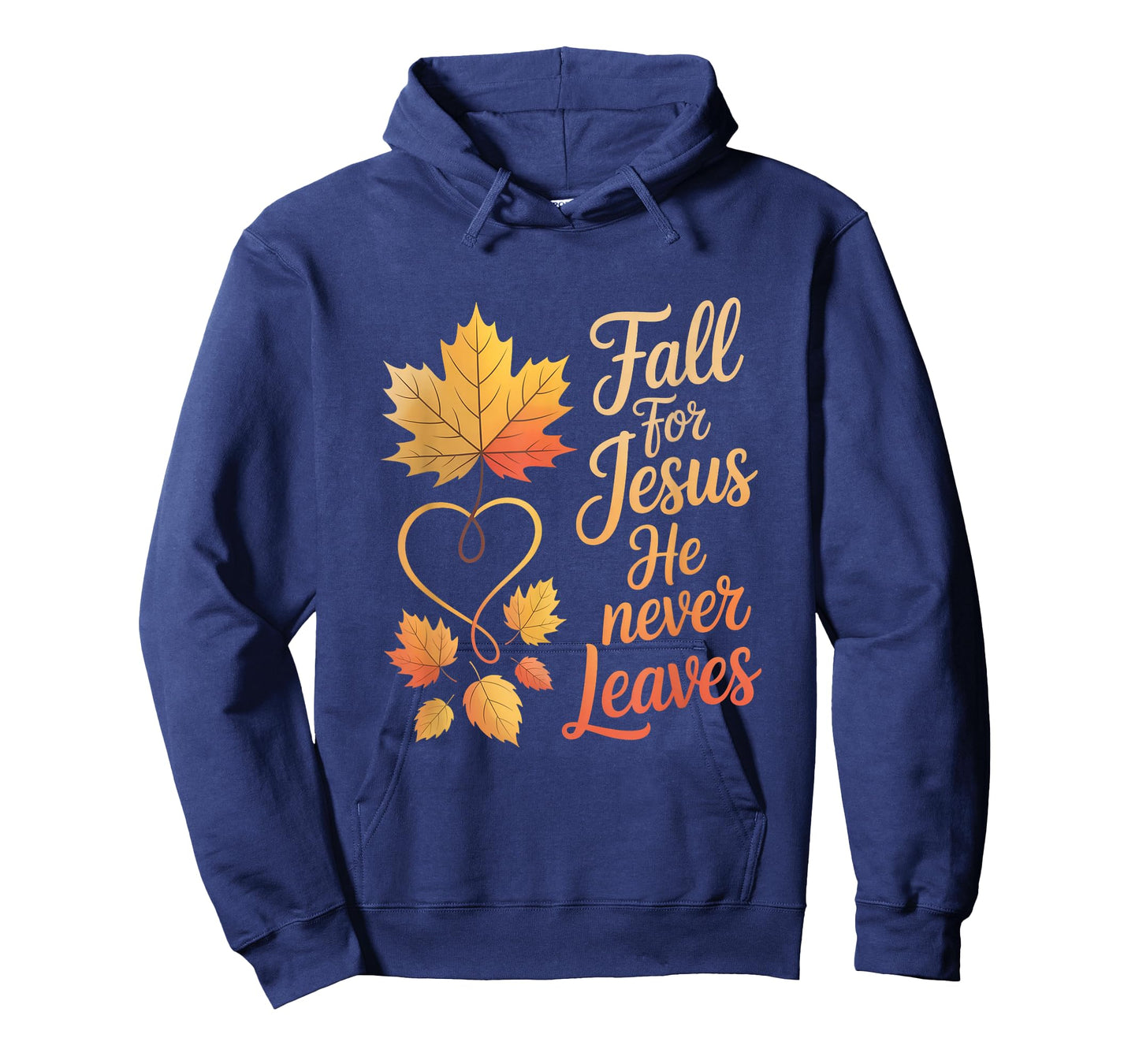 Fall for Jesus He Never Leaves - Christian Halloween T-Shirt