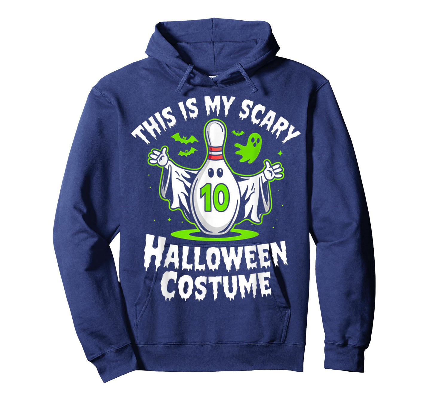 Funny Ghost Bowling League Team Halloween Humor Design T-Shirt